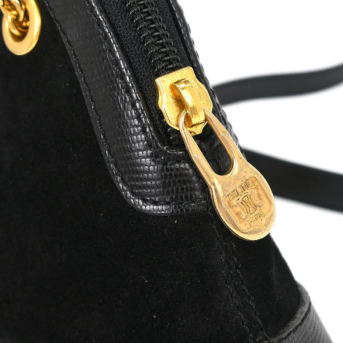 Celine Black Suede Shoulder Bag - Image 6