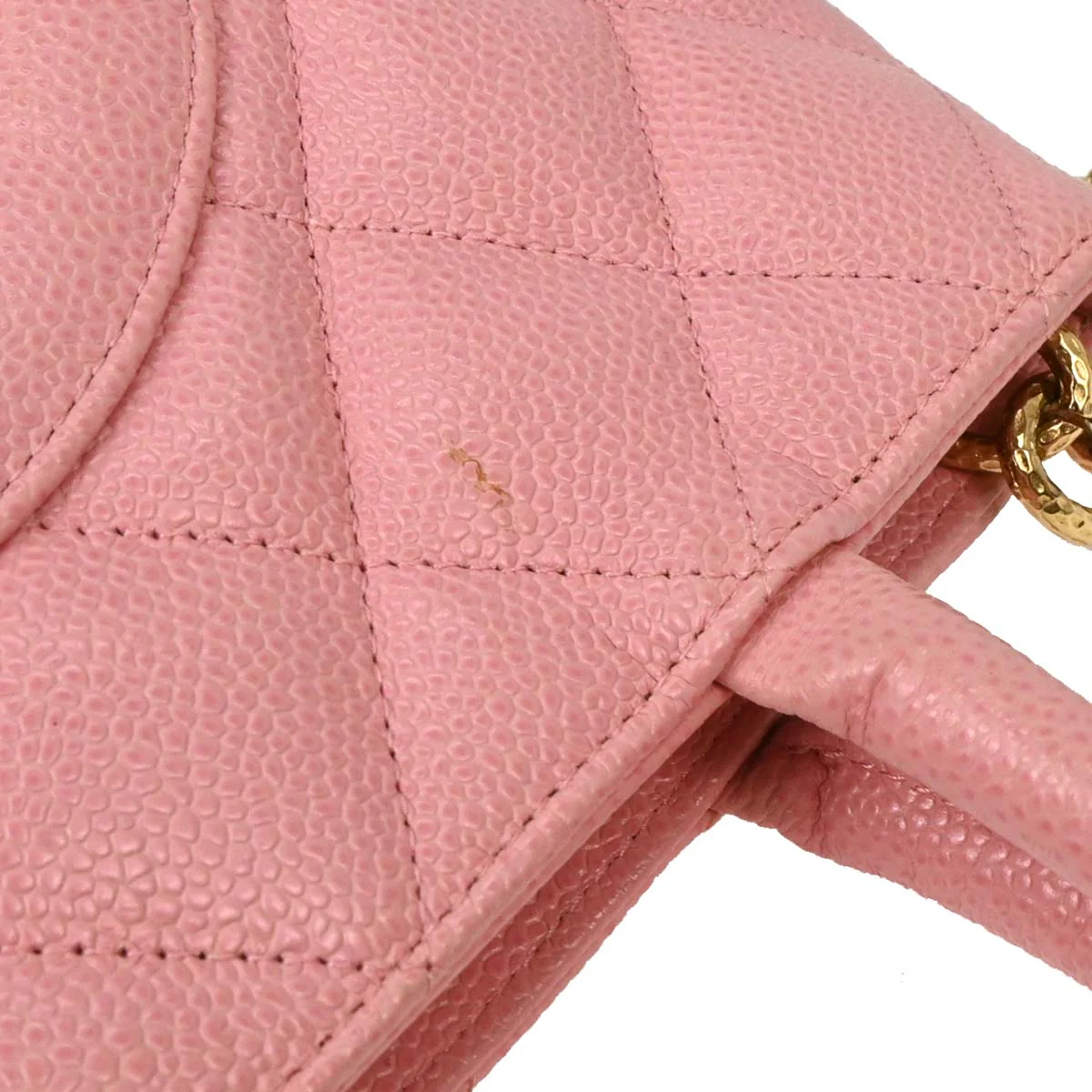 Chanel 2004-2005 Pink Caviar Medallion Tote Handbag - Image 4