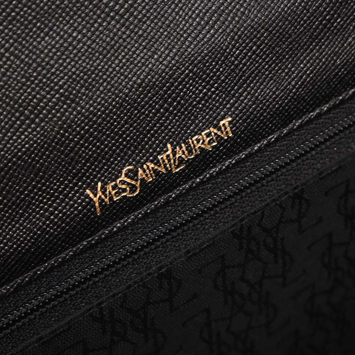 Yves Saint Laurent Black Leather Clutch Bag - Image 10