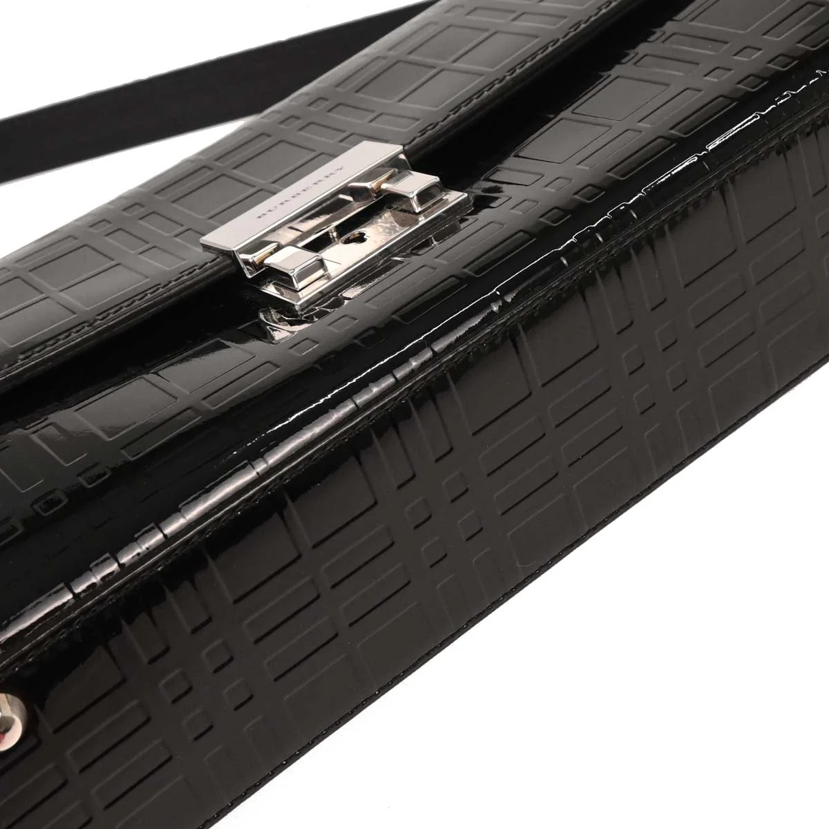 Burberry Black Patent Leather Handbag - Image 3