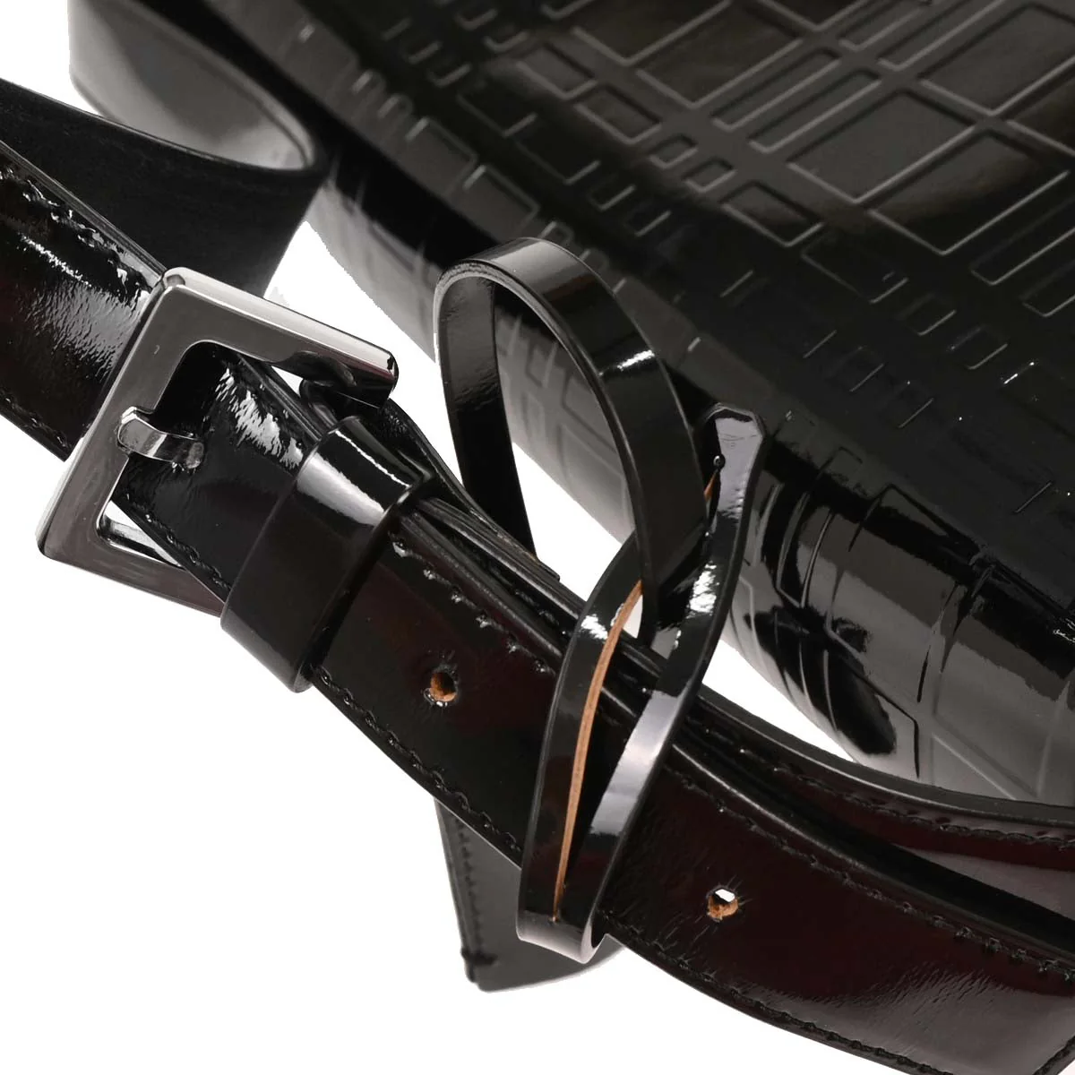 Burberry Black Patent Leather Handbag - Image 6
