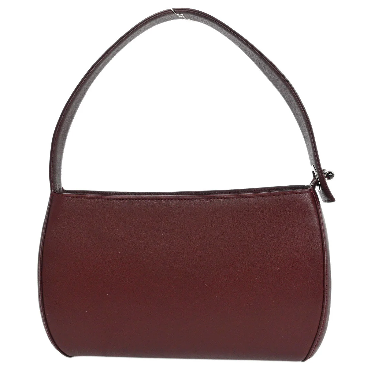 Cartier Bordeaux Leather Handbag - Image 2
