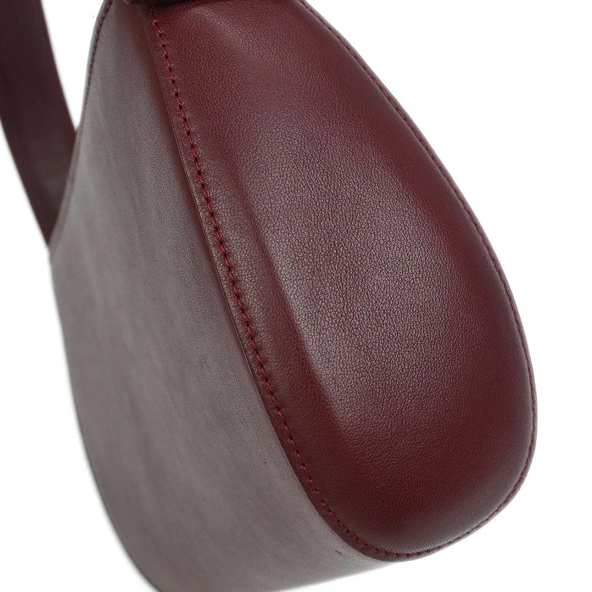 Cartier Bordeaux Leather Handbag - Image 4