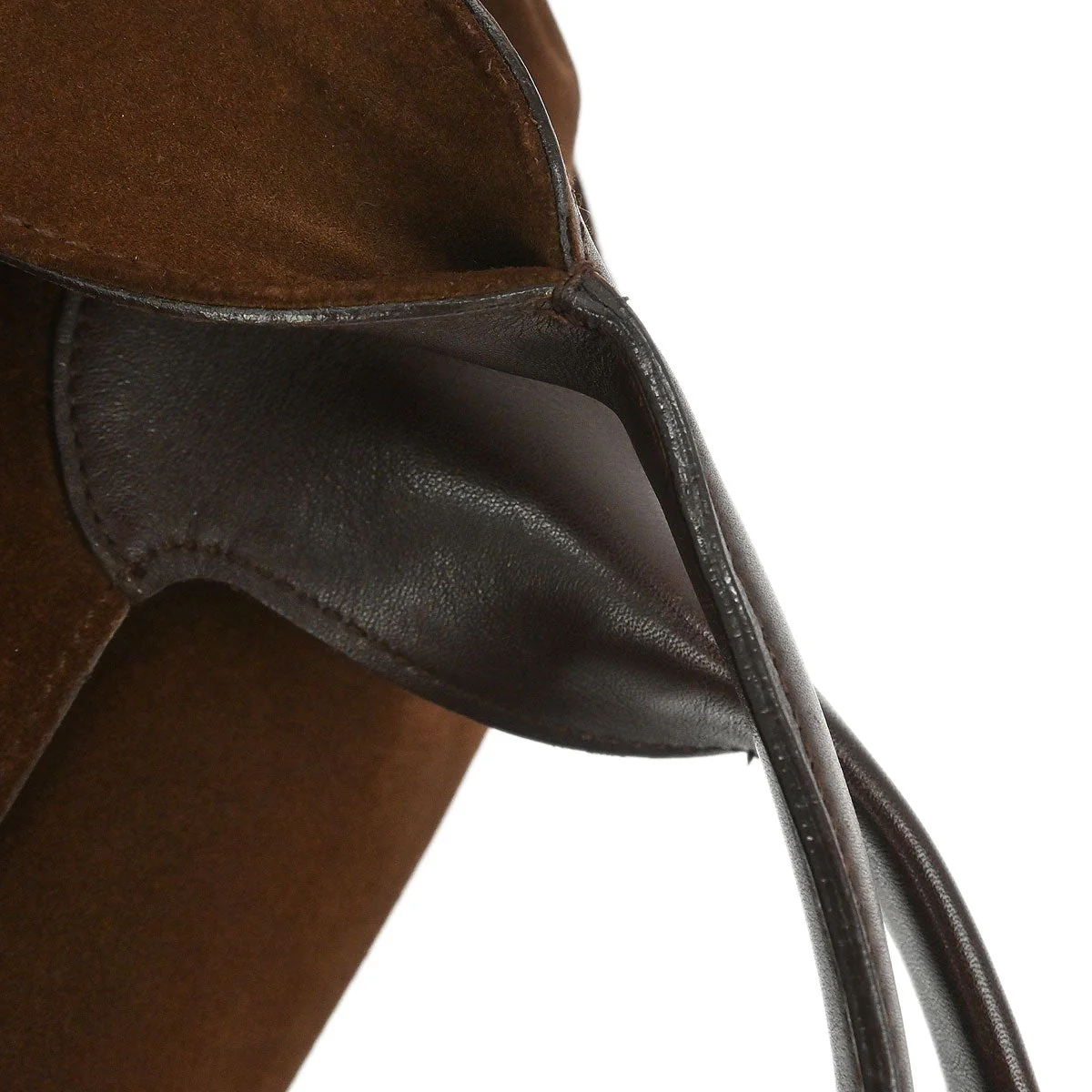 Salvatore Ferragamo * Brown Suede Gancini Handbag - Image 7