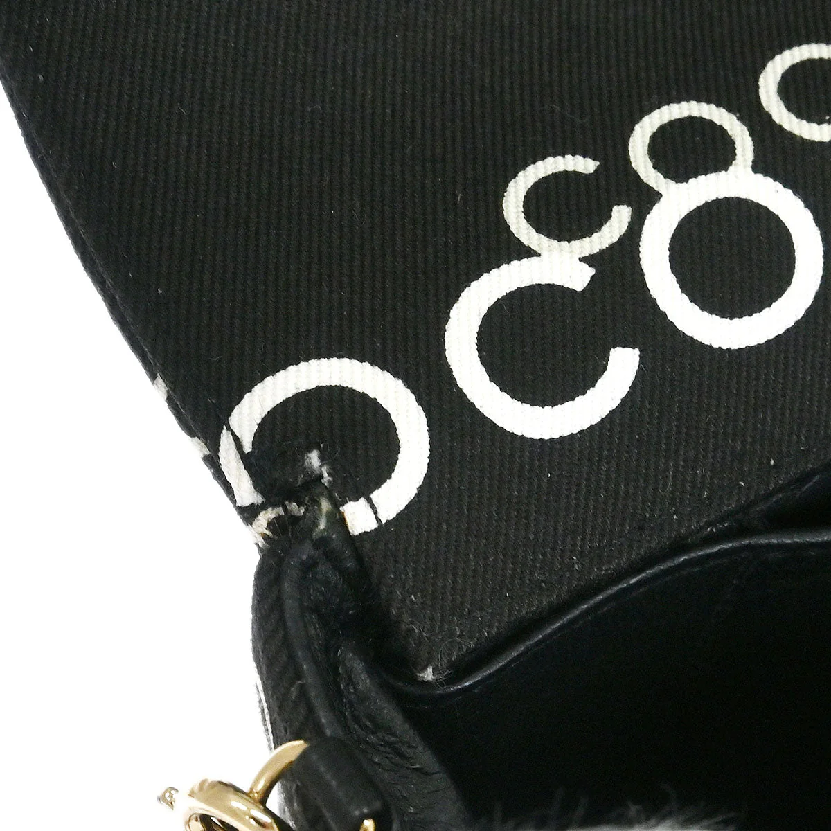 Chanel 2000-2002 Black Canvas COCO East West Choco Bar Shoulder Bag - Image 10