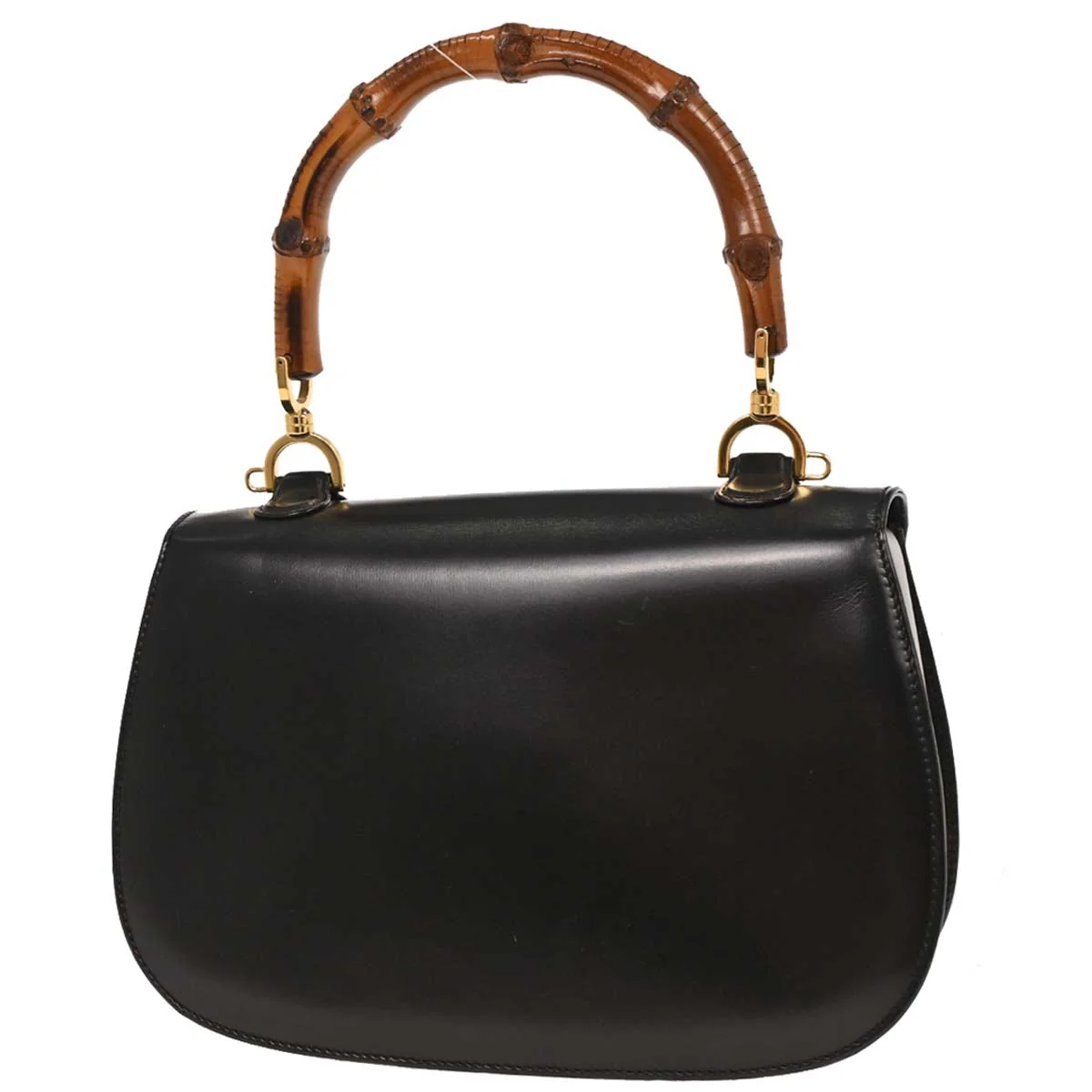 Gucci Black Bamboo Handbag - Image 2