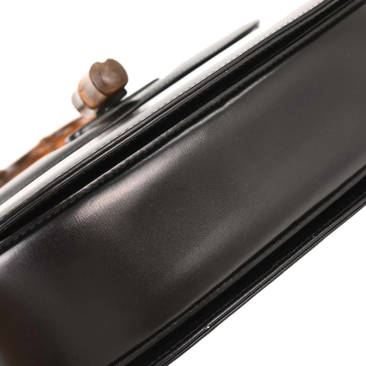 Gucci Black Bamboo Handbag - Image 5