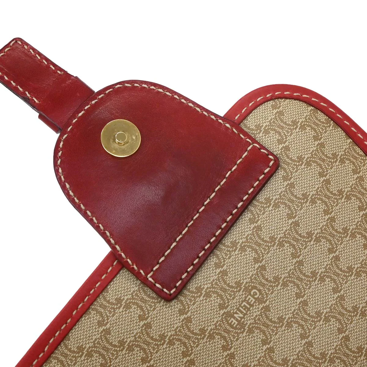 Celine Beige PVC Macadam Shoulder Bag - Image 7