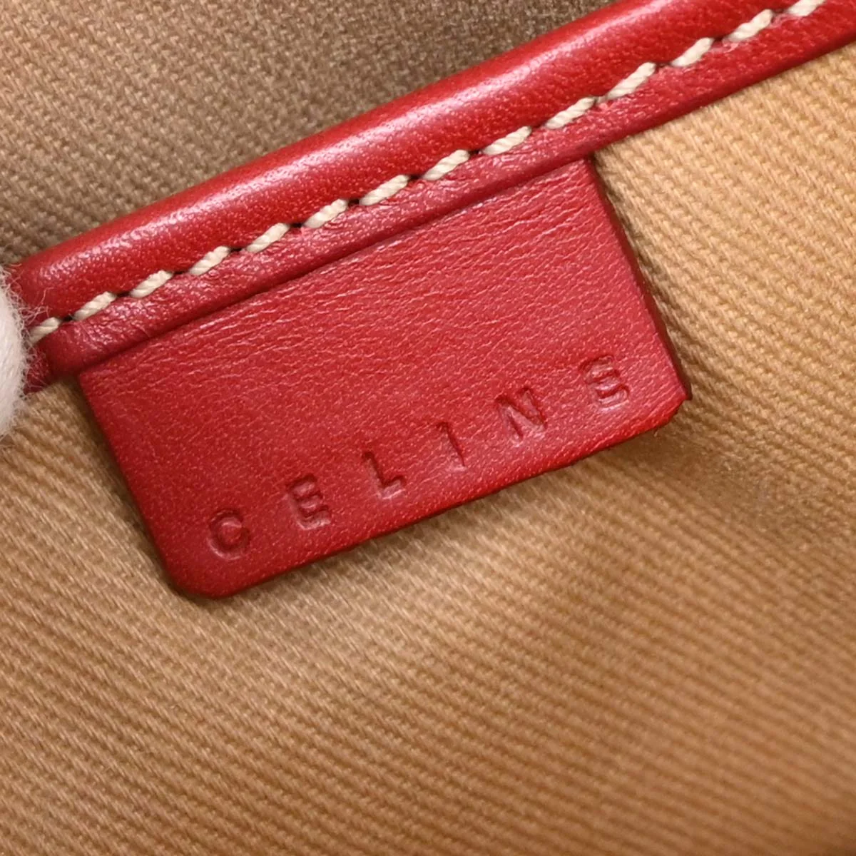 Celine Beige PVC Macadam Shoulder Bag - Image 9