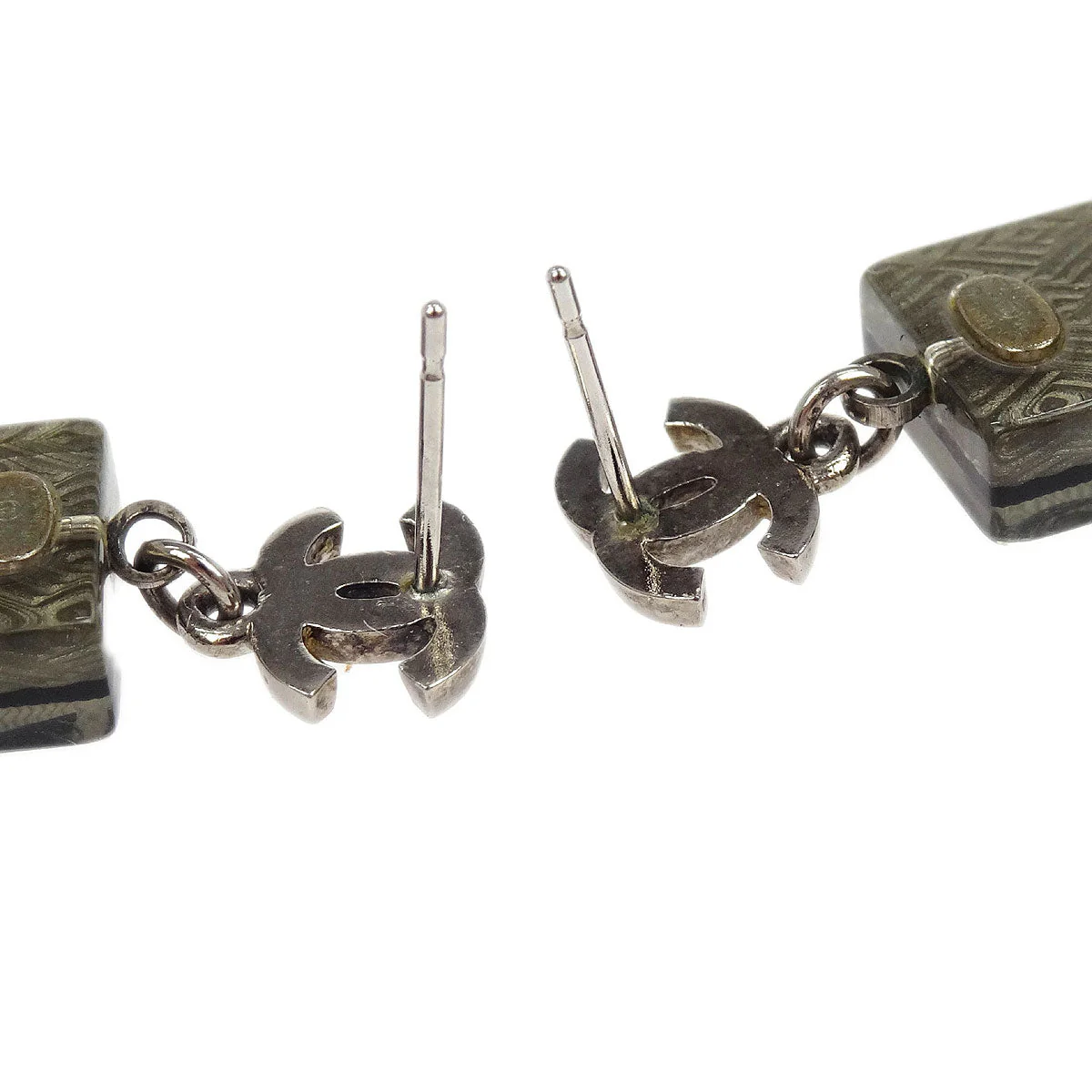 Chanel Dangle Piercing Earrings Silver 15S - Image 3