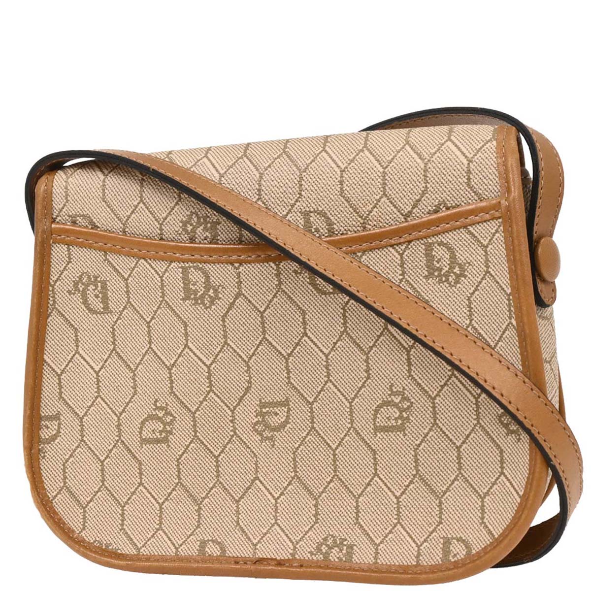 Christian Dior Beige PVC Honeycomb Shoulder Bag - Image 2