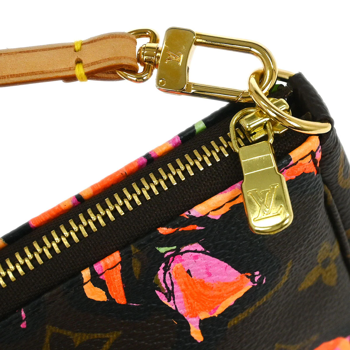 Louis Vuitton 2008 Monogram Rose Pochette Accessoires Handbag M48615 - Image 4