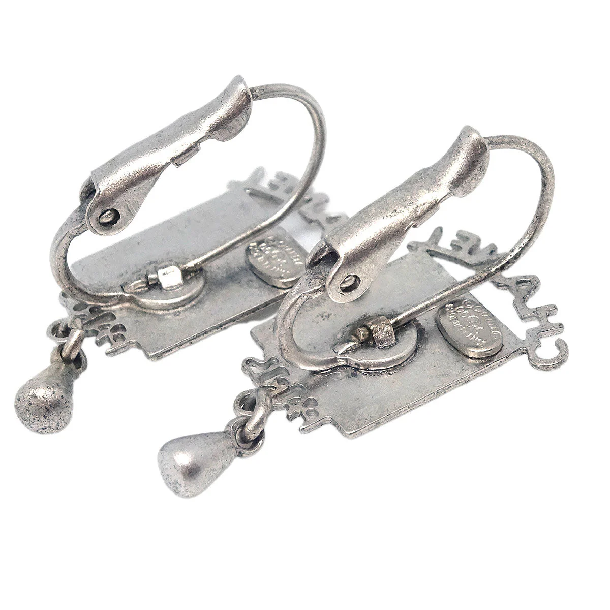 Chanel Dangle Pierced Earrings Silver 00C - Image 3