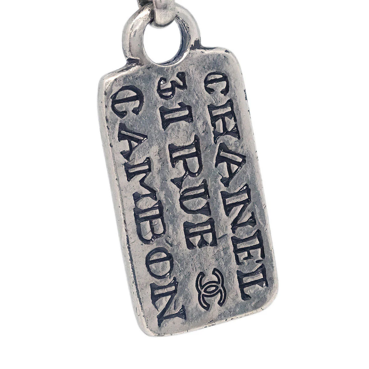Chanel Dangle CC Earrings Clip-On Silver 99A - Image 2