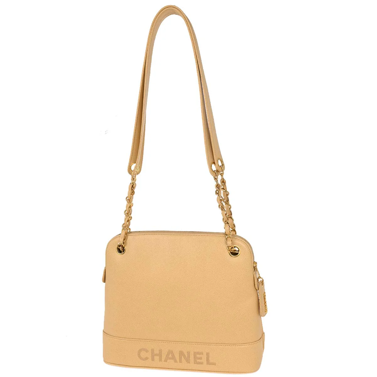 Chanel 1996-1997 Beige Caviar Shoulder Bag - Image 2