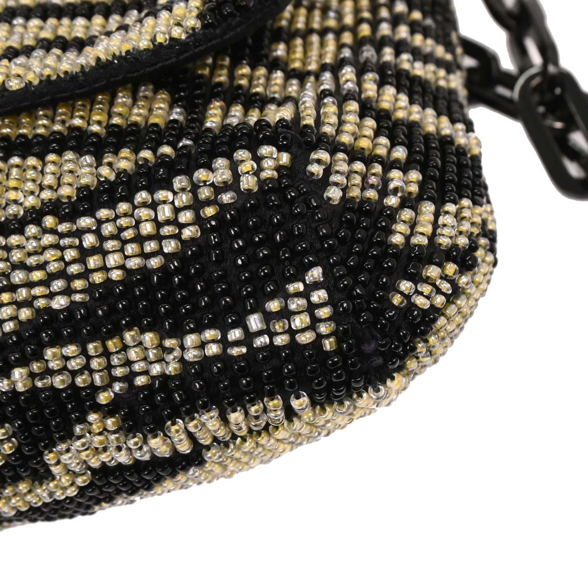 Gucci Black Gray Beaded Handbag - Image 6