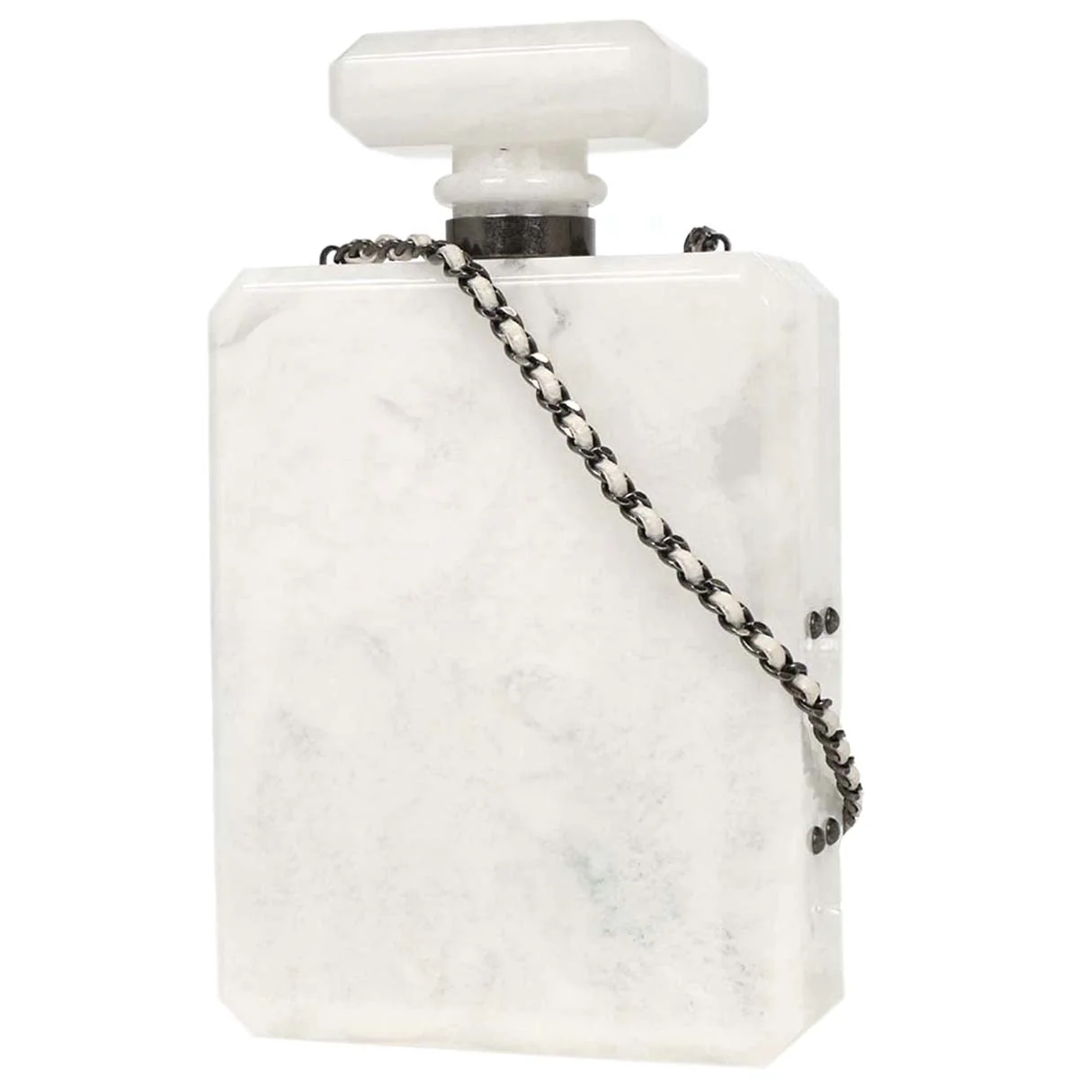 Chanel White Acrylic Perfume Bottle Shoulder Bag - Image 2