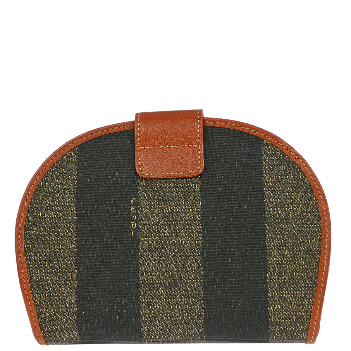 Fendi Black Brown Pequin Wallet Purse - Image 2