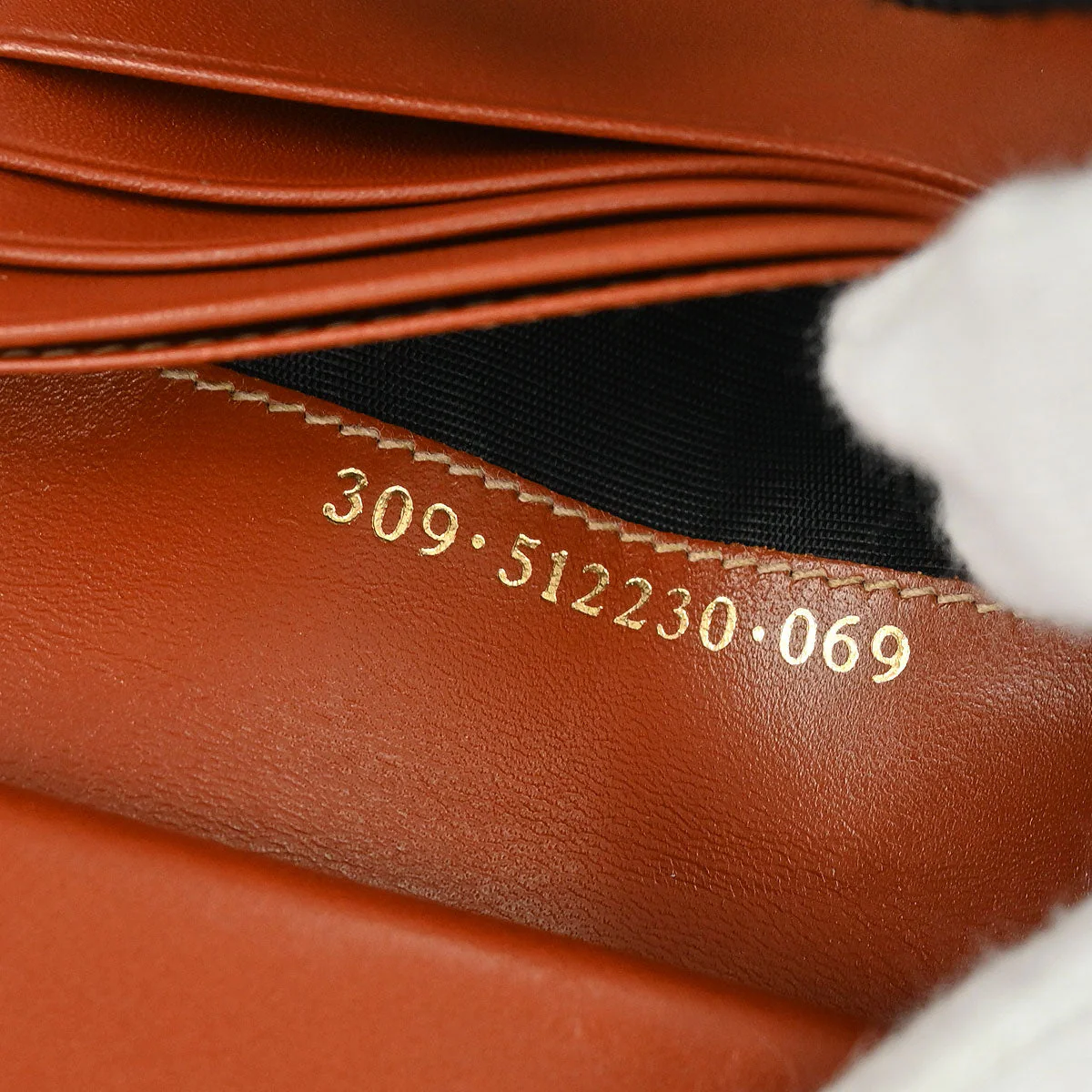 Fendi Black Brown Pequin Wallet Purse - Image 7