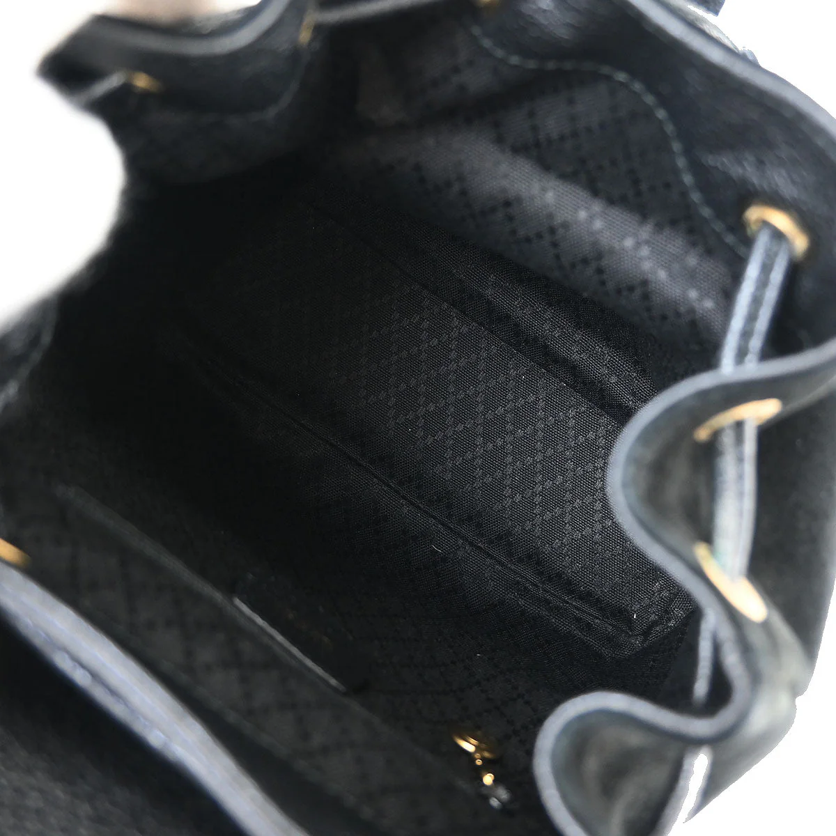 Gucci Black Suede Bamboo Backpack - Image 8