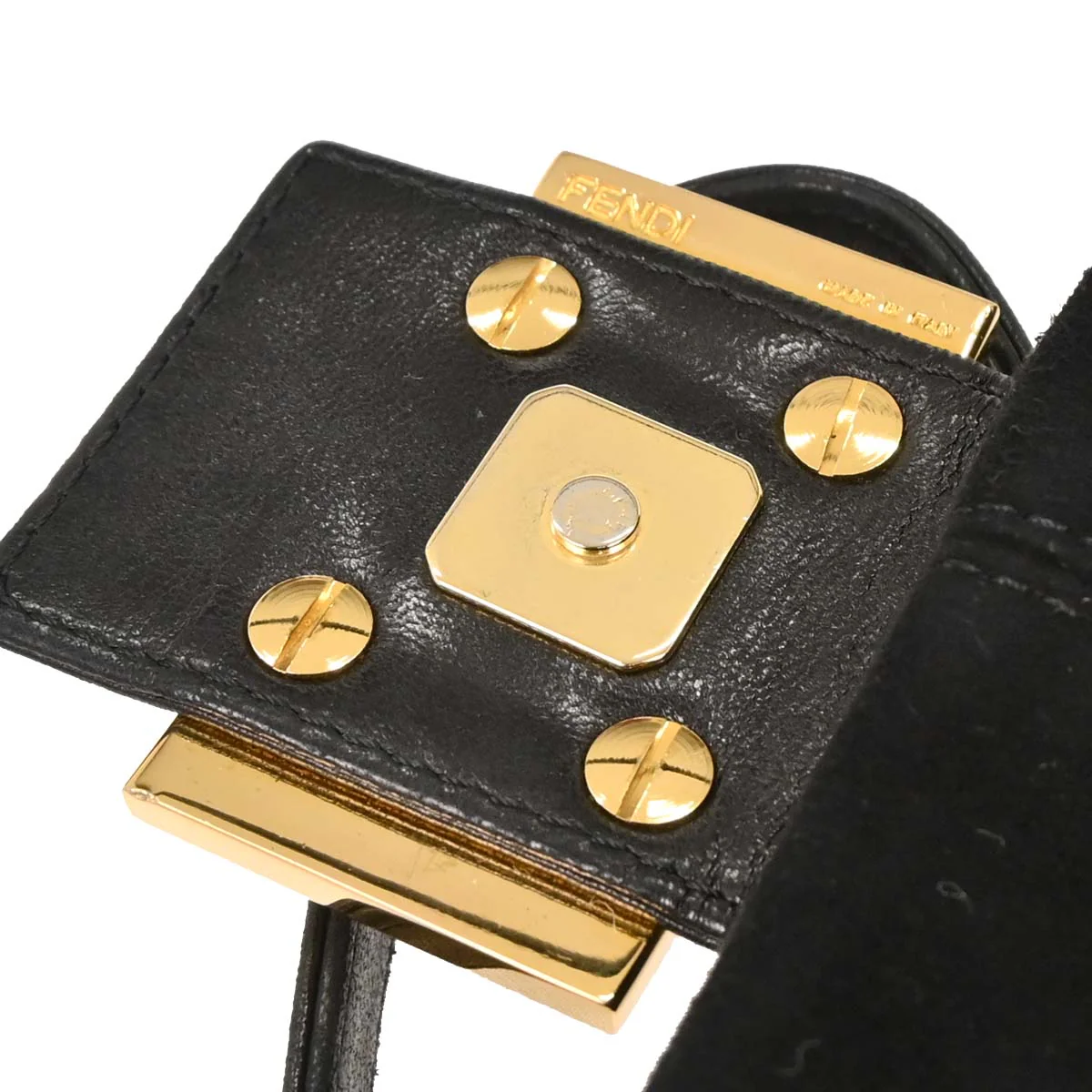Fendi Black Suede Baguette Handbag - Image 7