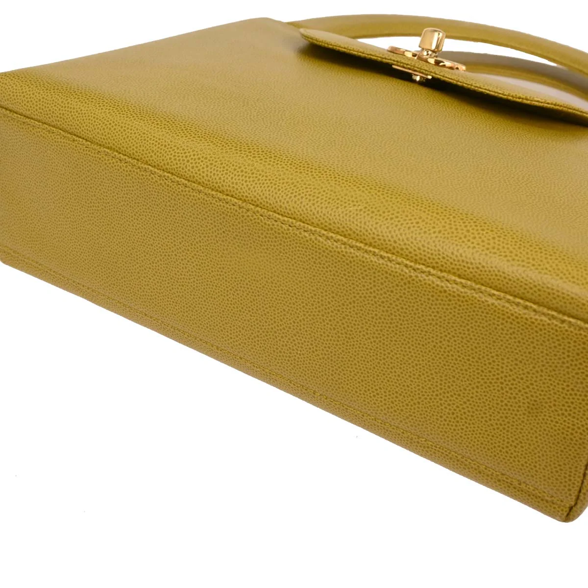 Chanel 1997-1999 Yellow Caviar Handbag - Image 6