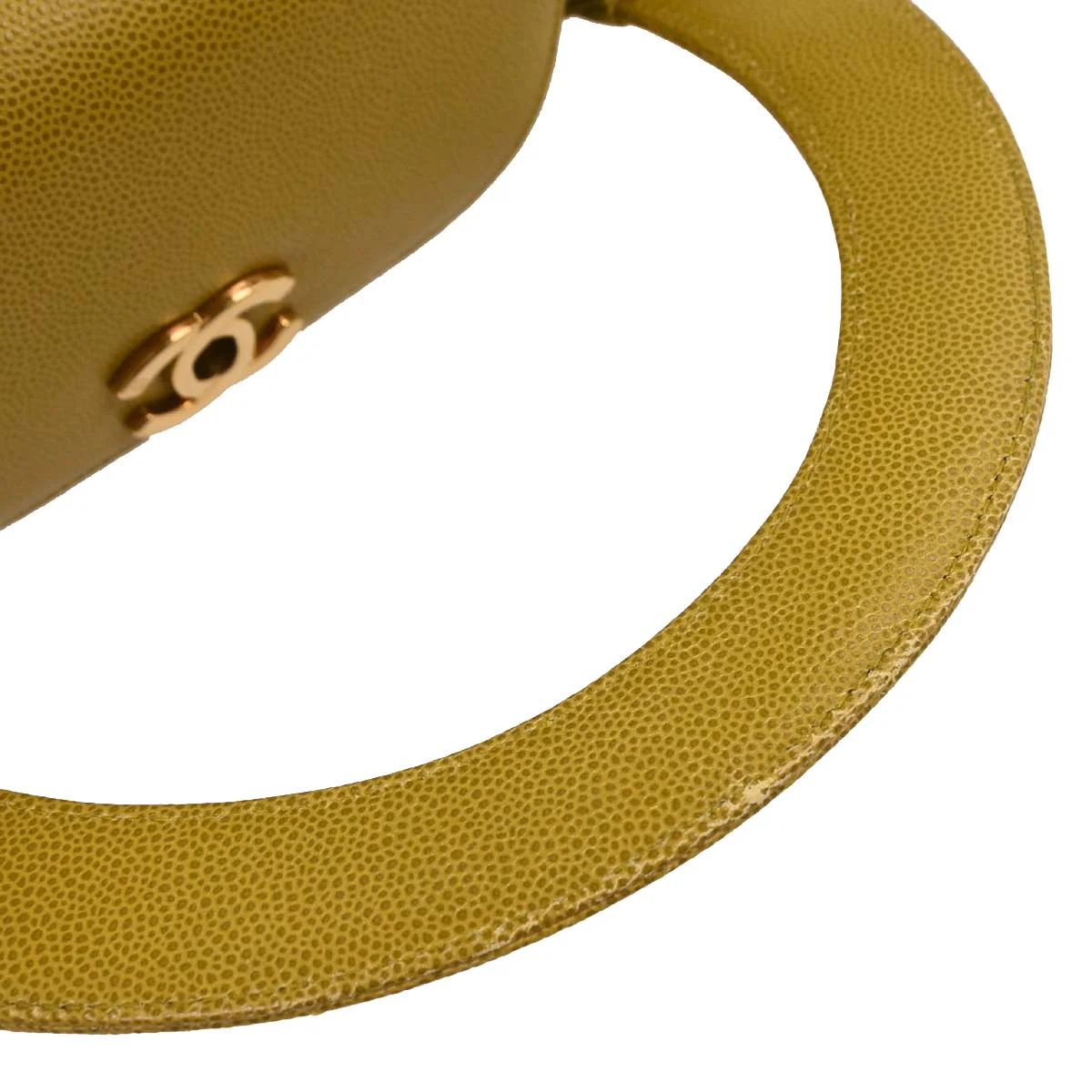 Chanel 1997-1999 Yellow Caviar Handbag - Image 7