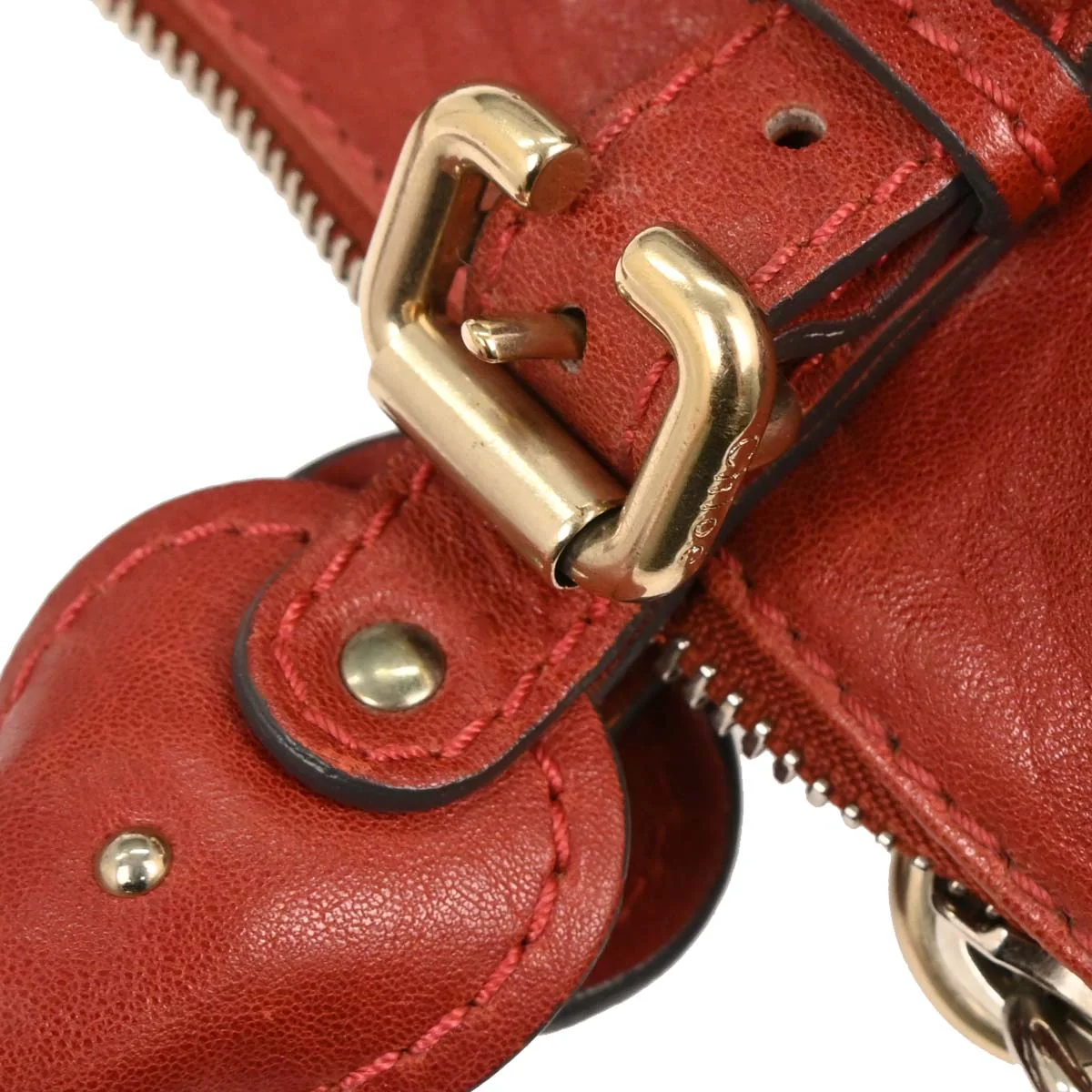 Chloe Red Paddington Handbag - Image 6