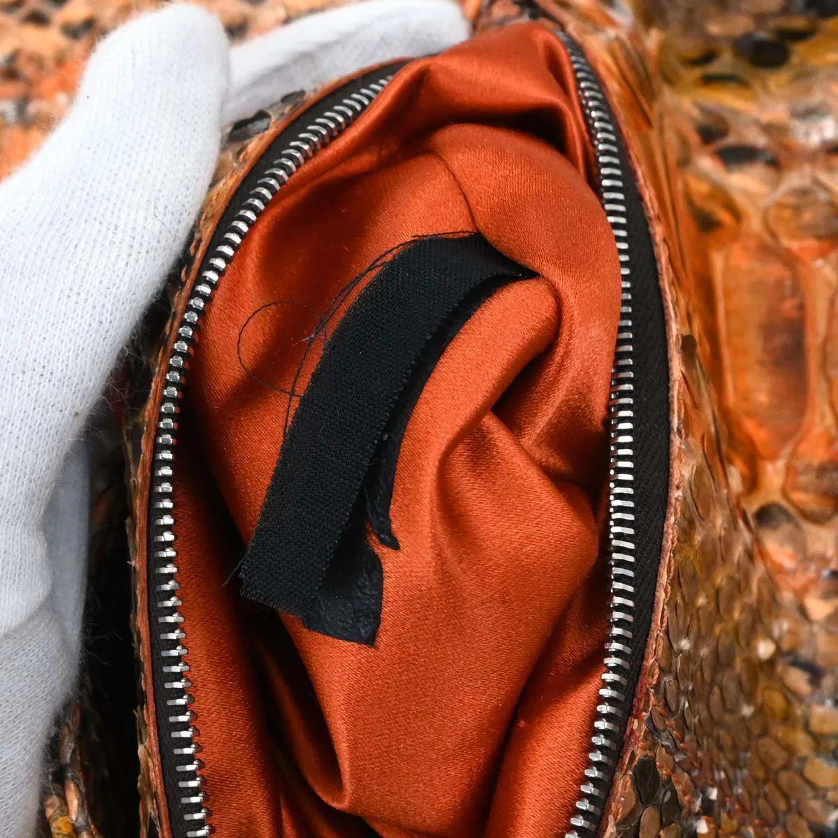 Fendi * Orange Python Mamma Baguette Handbag - Image 10