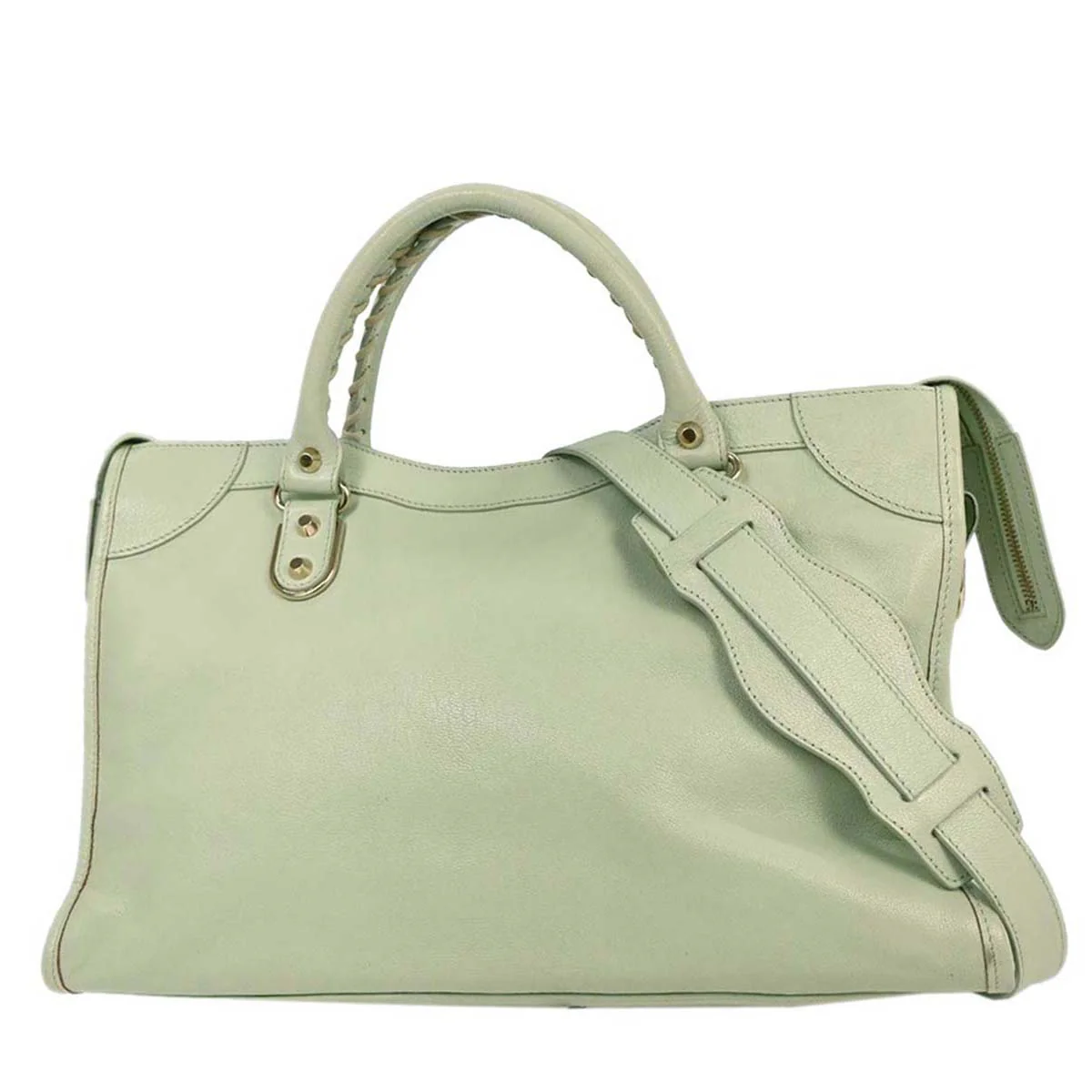 Balenciaga Light Green City Medium 2way Shoulder Handbag - Image 2