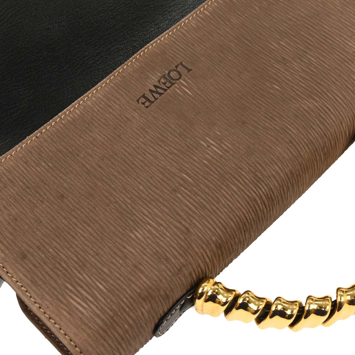 Loewe Black Brown Leather Velazquez 2way Shoulder Handbag - Image 4