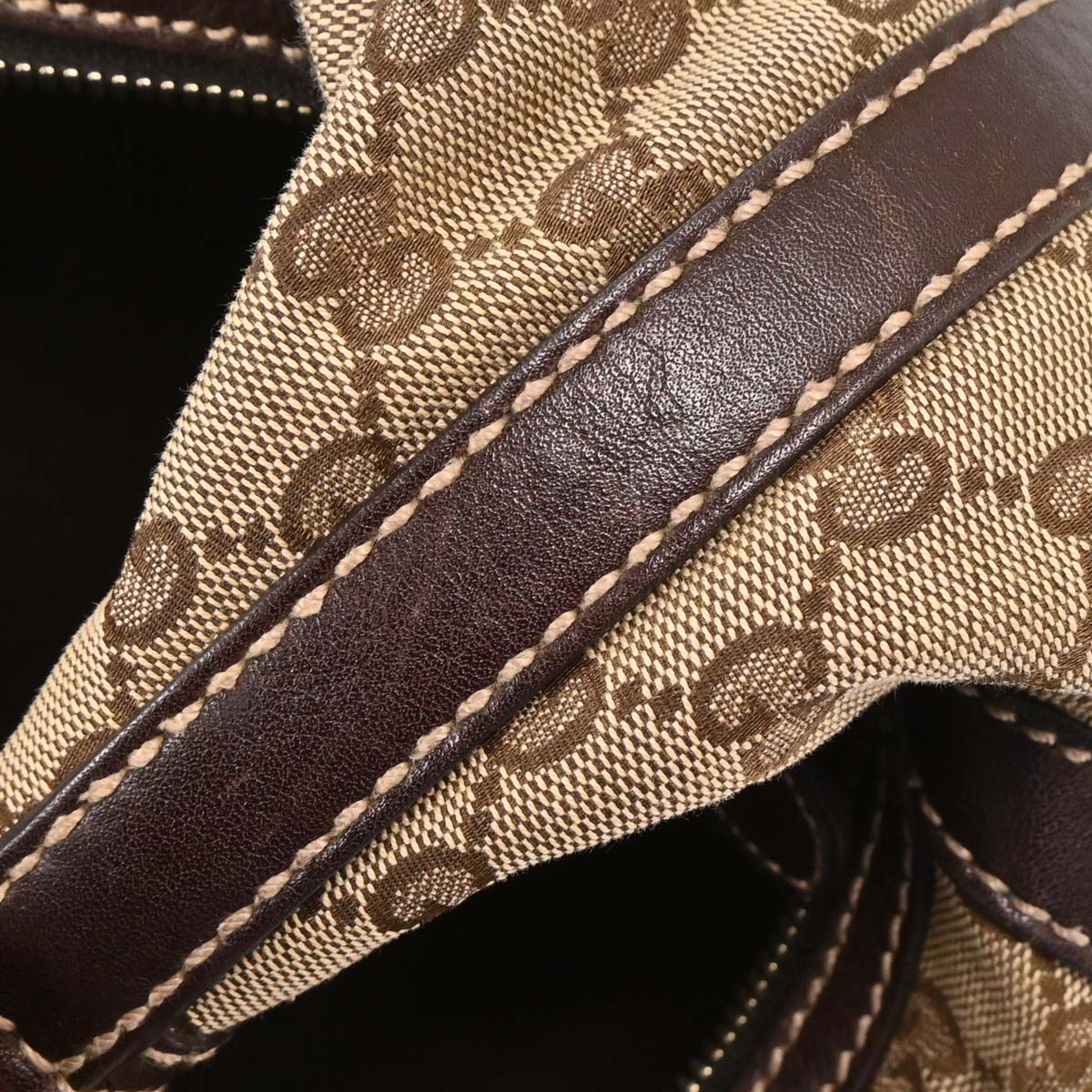 Gucci Brown Beige GG Hobo Bag - Image 9