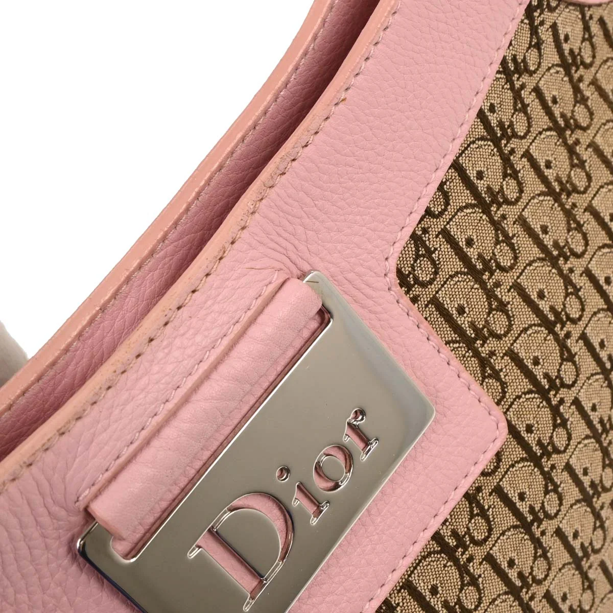 Christian Dior Pink Beige Street Chic Trotter Hobo Bag - Image 7