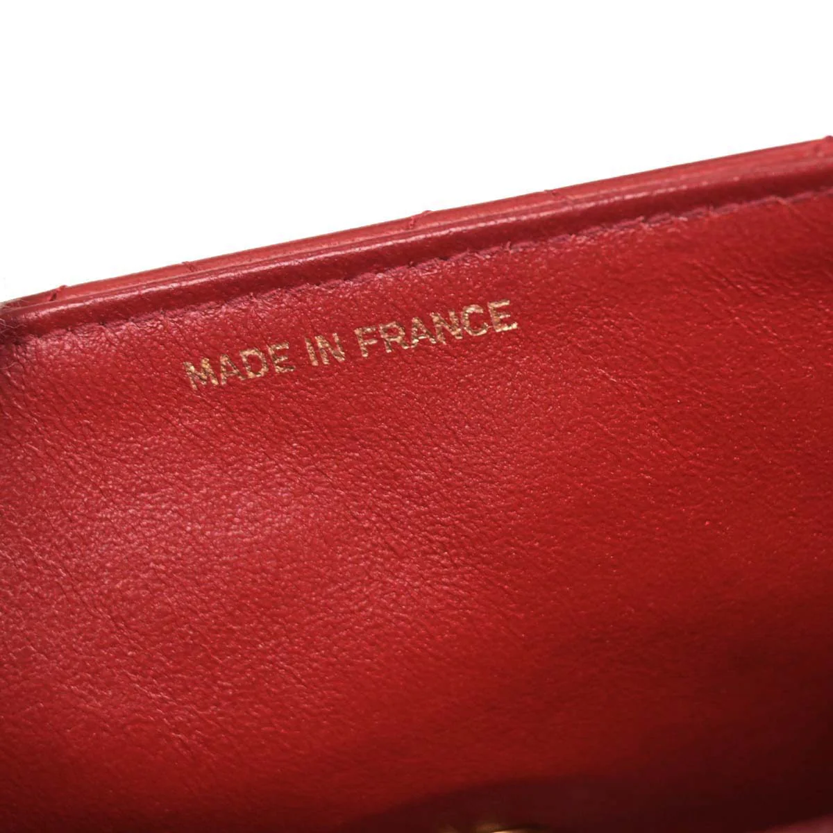 Chanel 1989-1991 Red Lambskin Turnlock Mini Full Flap Shoulder Bag - Image 9