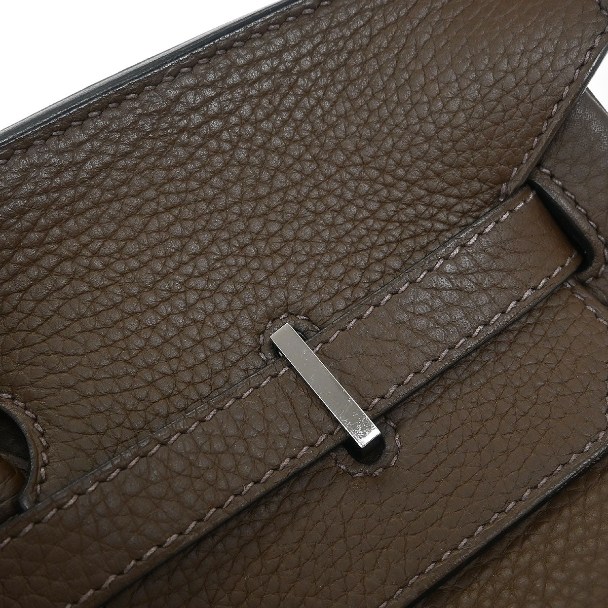 Hermes Taupe Gray Taurillon Clemence Birkin 40 Handbag - Image 6