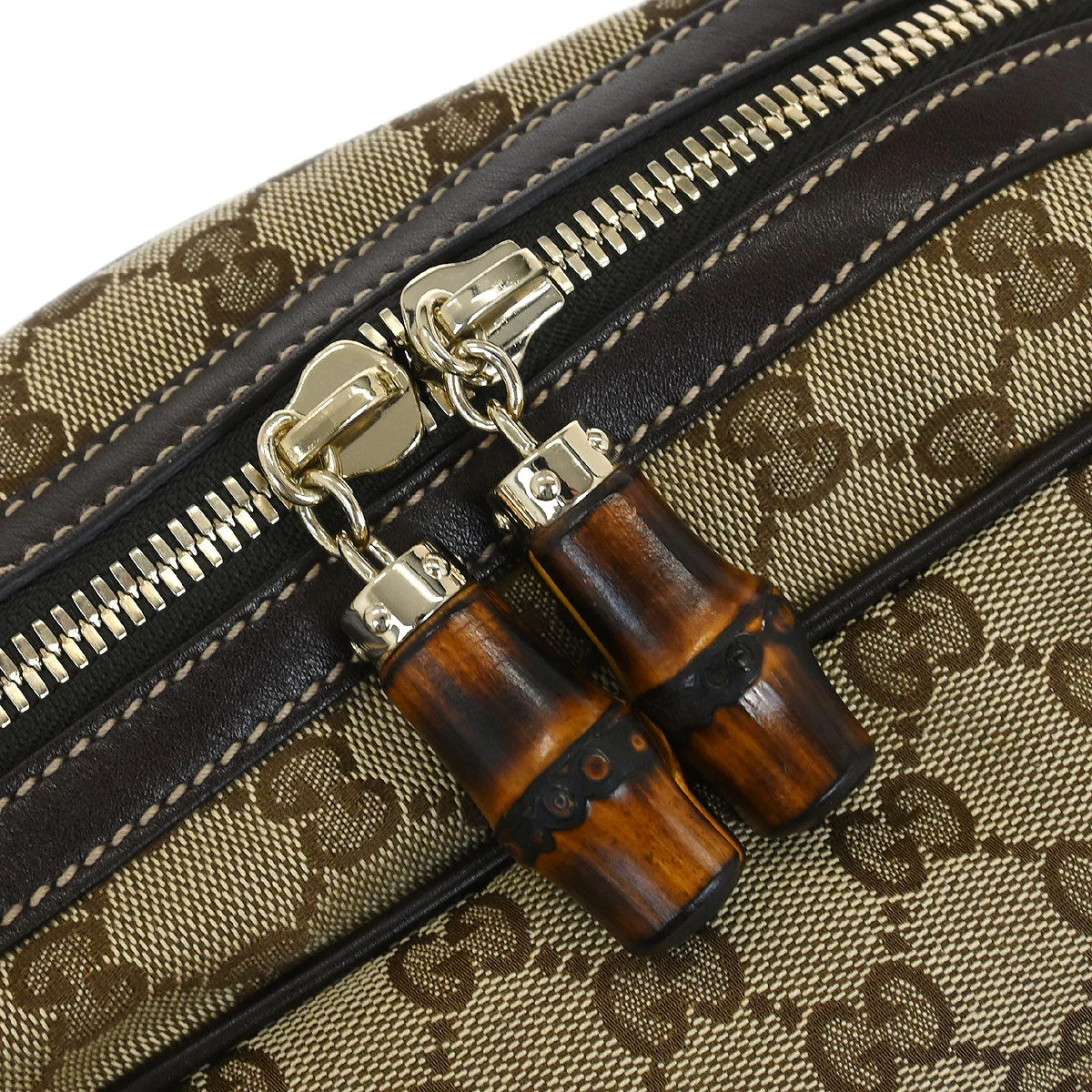 Gucci Brown Bamboo Horsebit Handbag - Image 7
