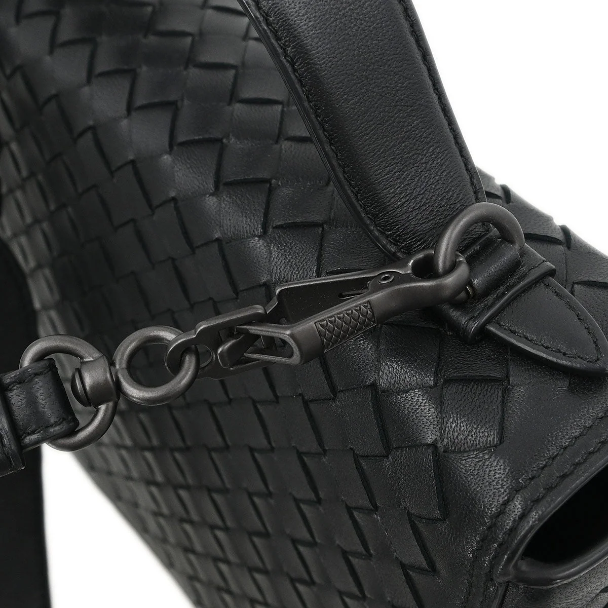 Bottega Veneta Black Lambskin Intrecciato 2way Shoulder Handbag - Image 3