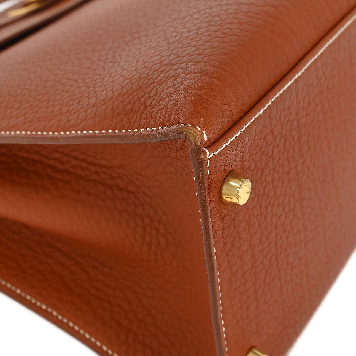 Hermes Brique Togo Kelly 35 Sellier 2way Shoulder Handbag - Image 3