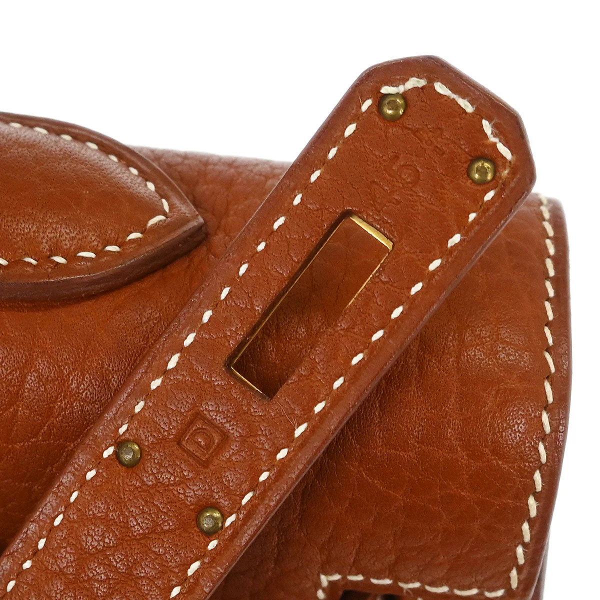 Hermes Brique Togo Kelly 35 Sellier 2way Shoulder Handbag - Image 6