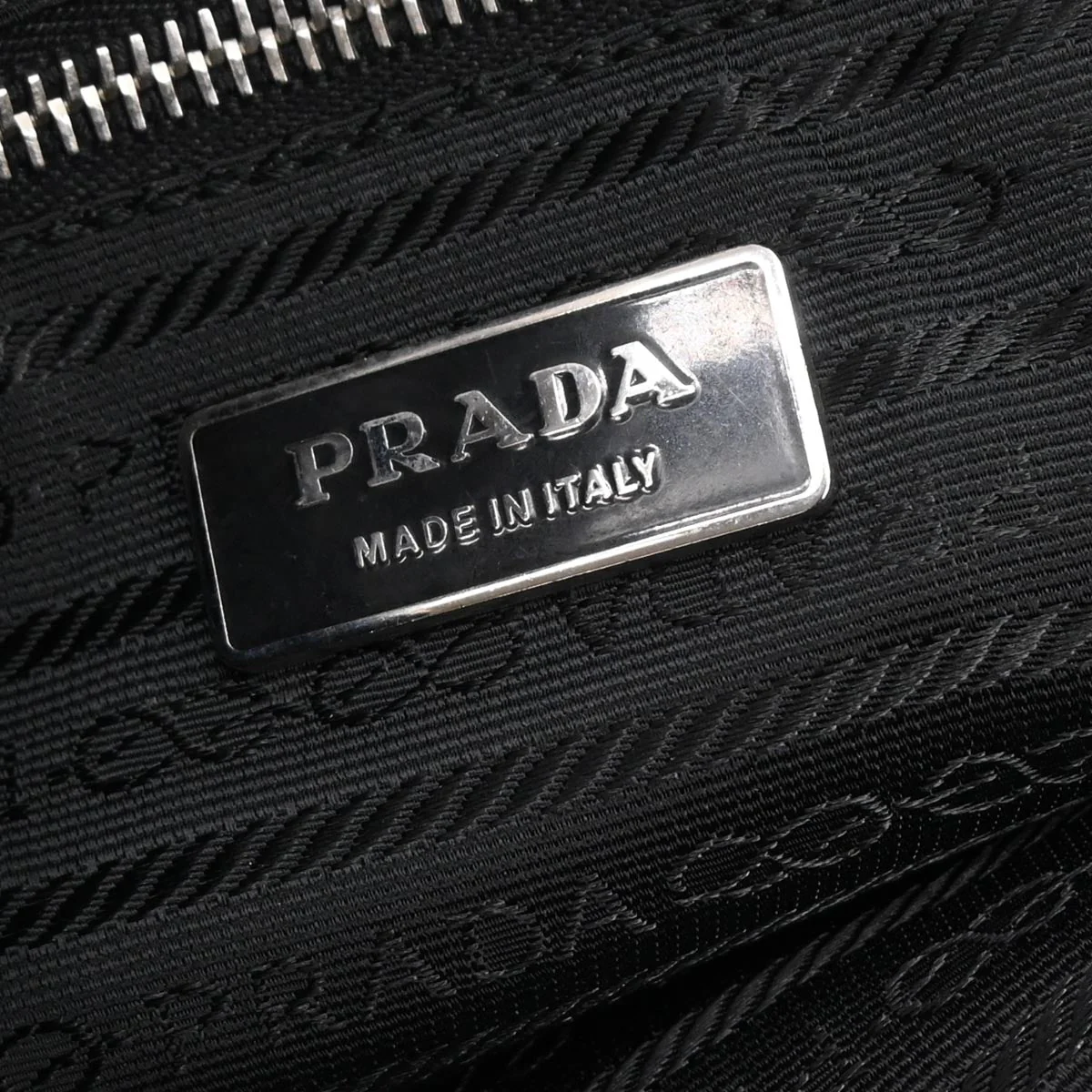 Prada Navy Denim Shoulder Bag - Image 9