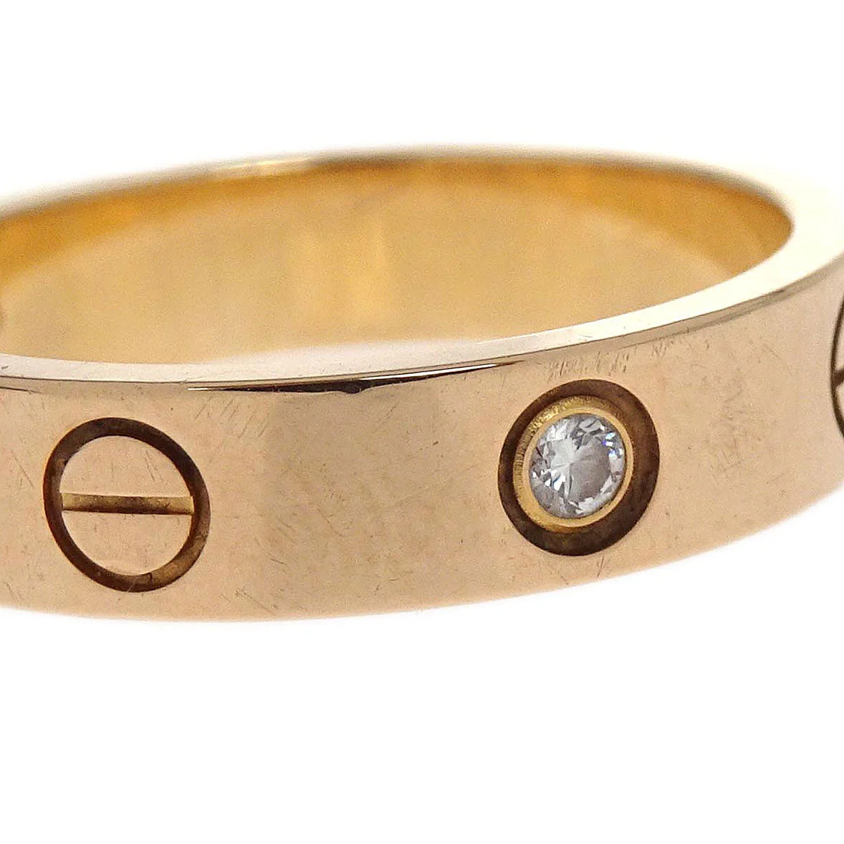 Cartier Mini Love Ring Au750 Diamond #51 - Image 3