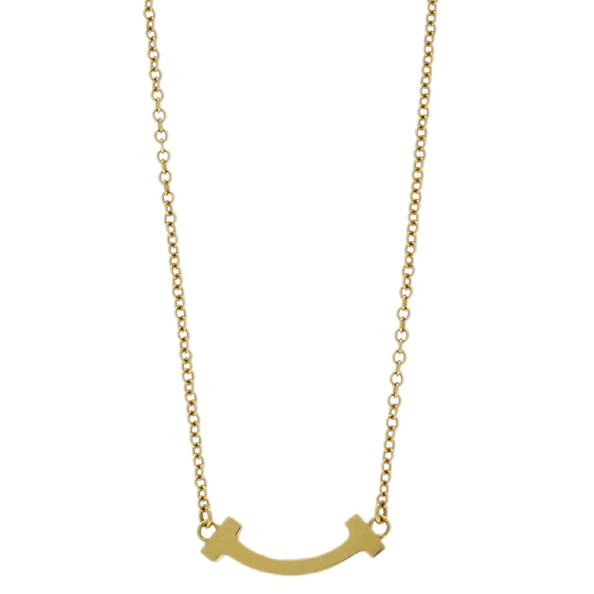 Tiffany & Co. T Smile Mini Pendant Necklace Au750 Jewelry