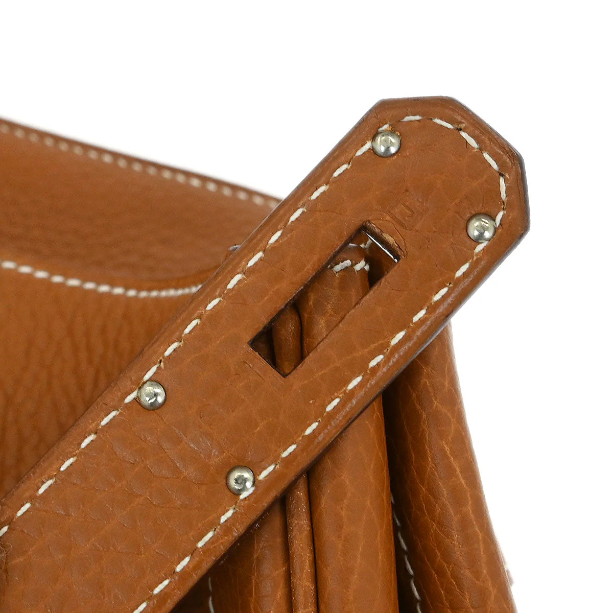 Hermes Gold Taurillon Clemence Birkin 50 Handbag - Image 11