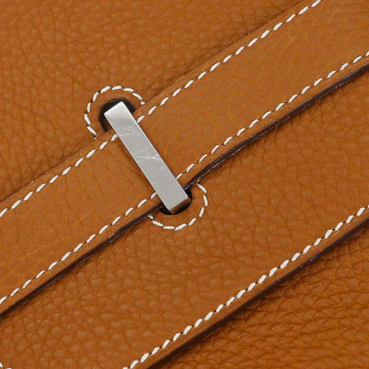 Hermes Gold Taurillon Clemence Birkin 50 Handbag - Image 6