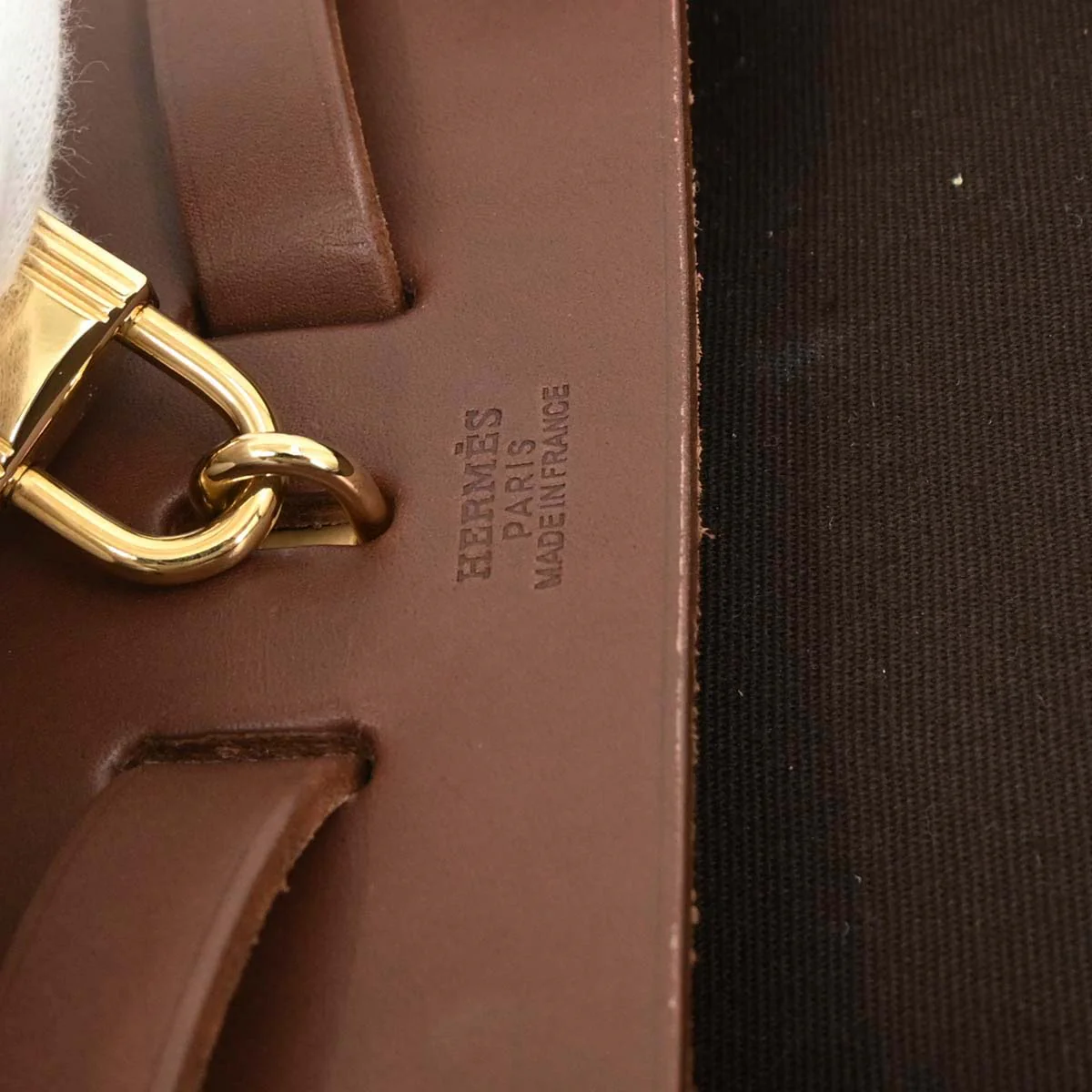 Hermes Brown Toile Officier Herbag a Dos 2 in 1 Backpack - Image 9