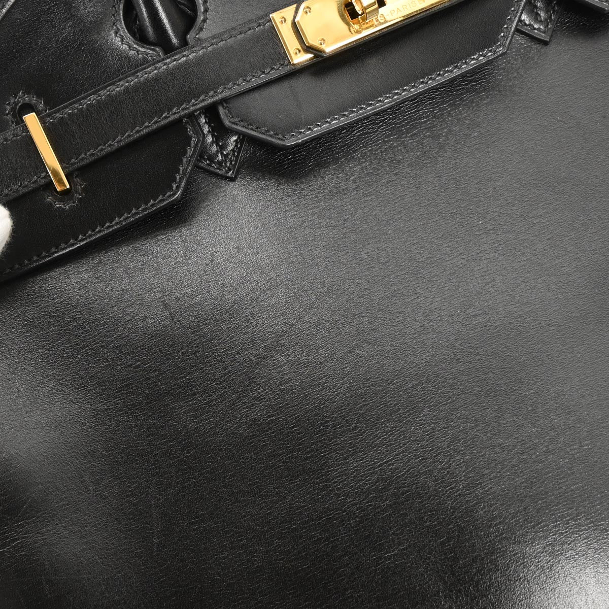 Hermes Black Box Calf Birkin 35 Handbag - Image 5