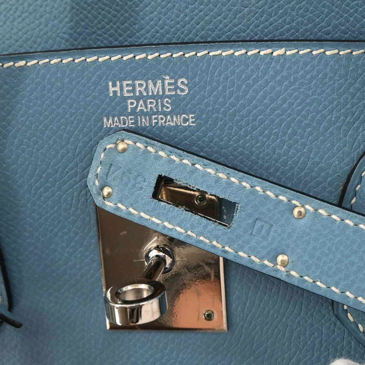 Hermes Blue Jean Epsom Birkin 35 Handbag - Image 10