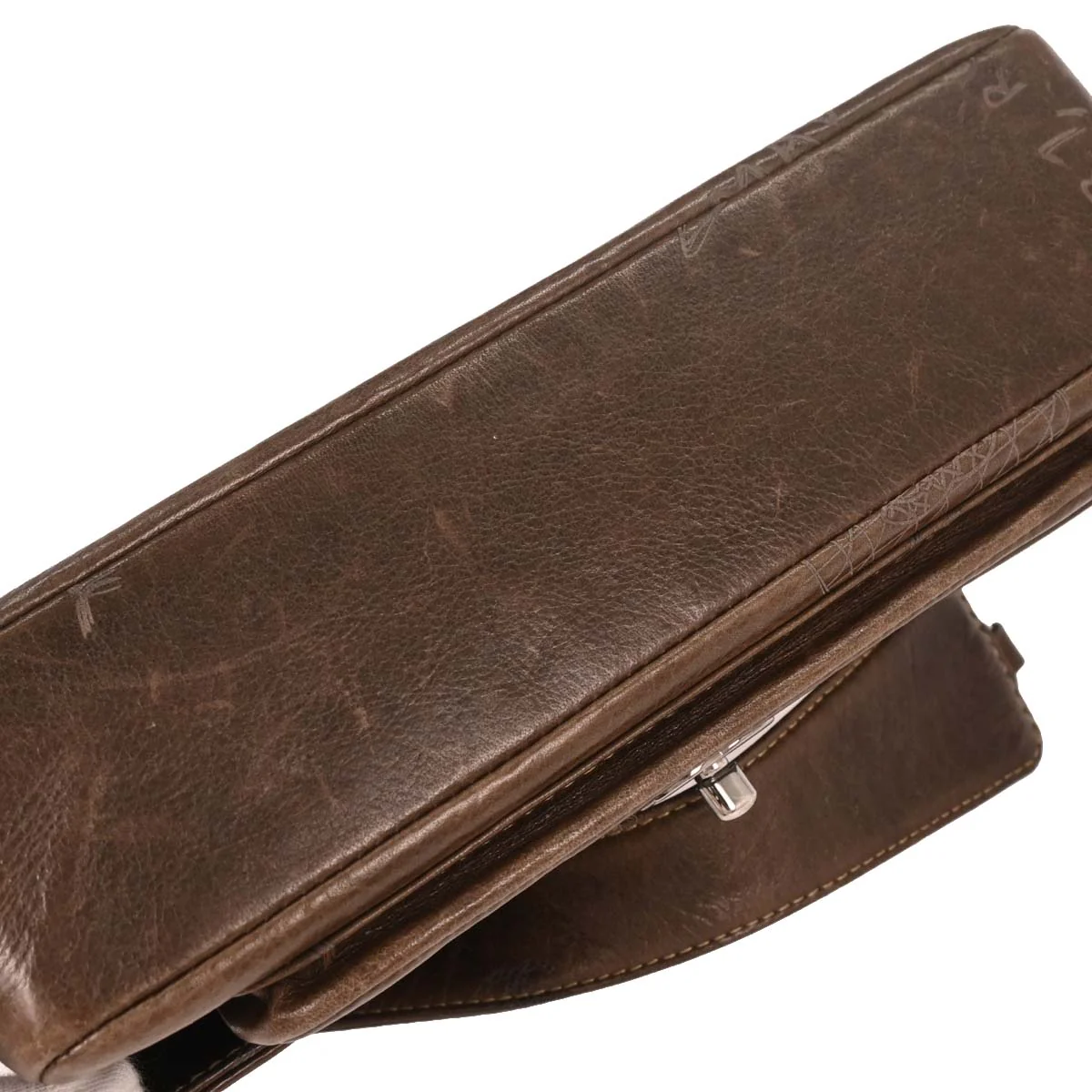 Chanel 2003-2004 Brown Calfskin Mademoiselle Graffiti Bag Shoulder Bag - Image 6