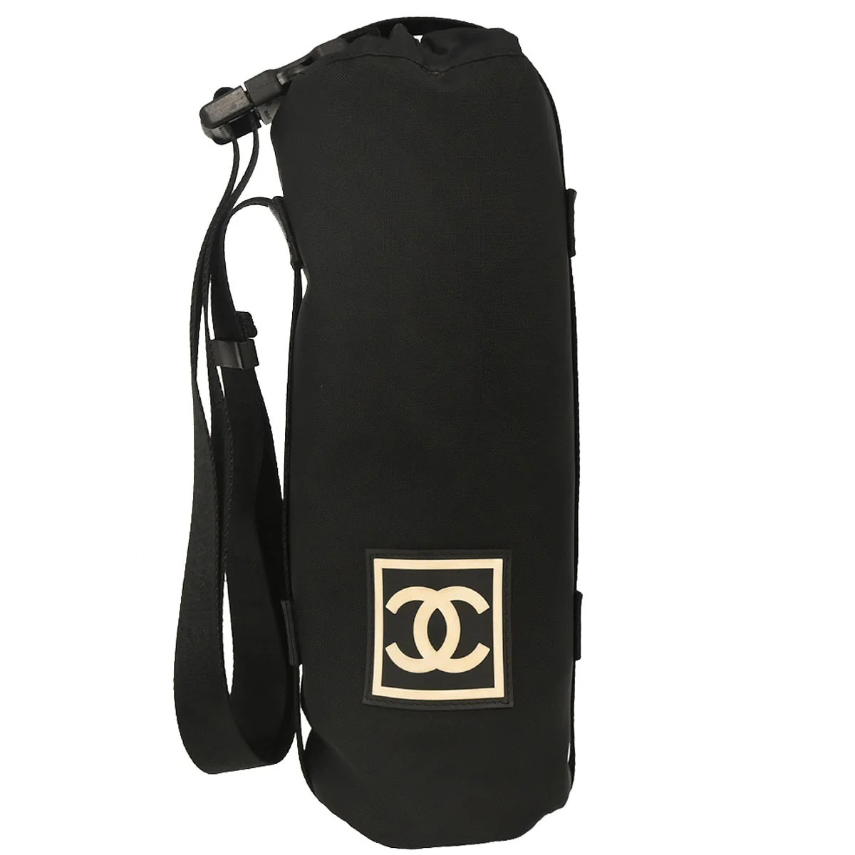 Chanel 2003-2004 Black Sport Line Bottle Holder Shoulder Bag