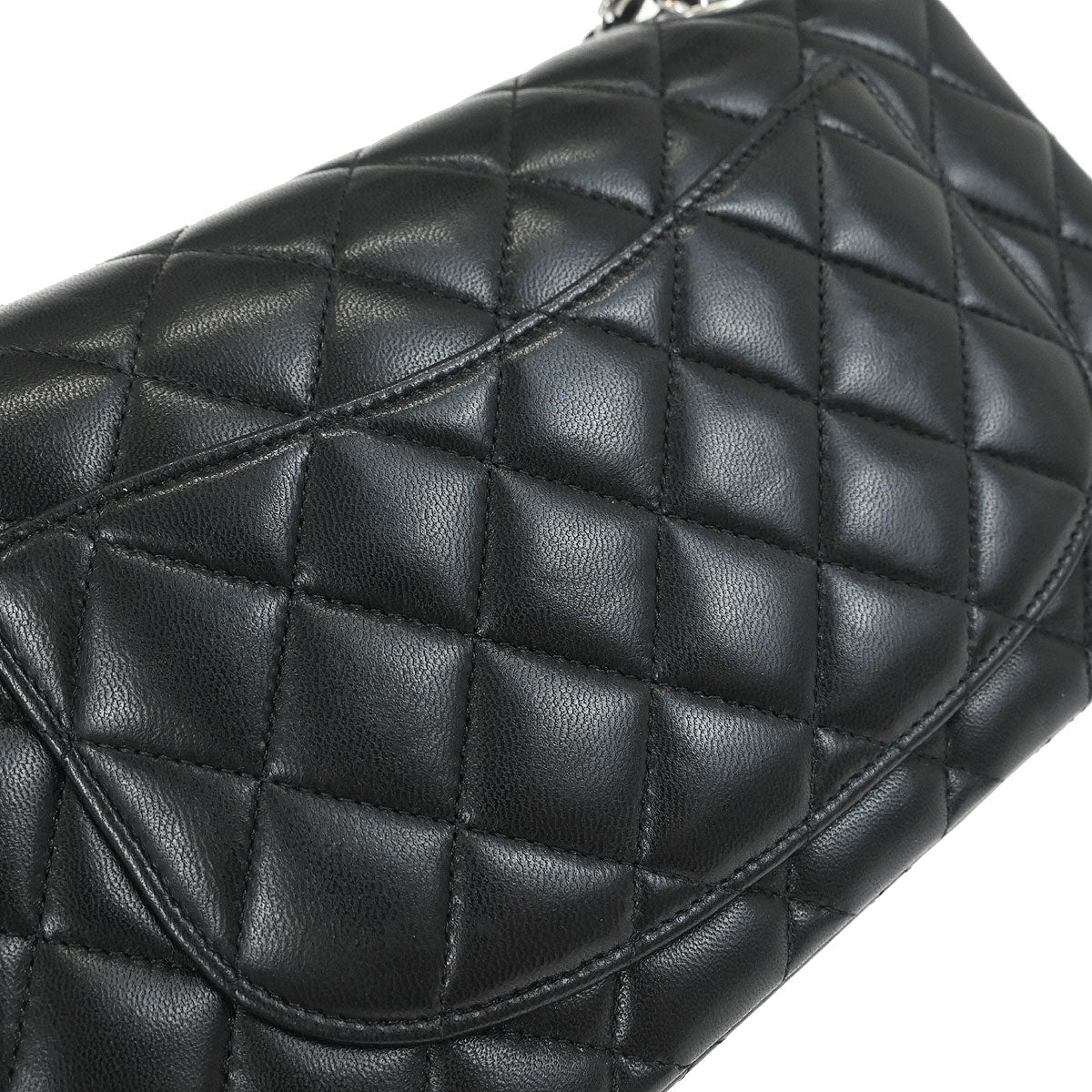 Chanel 2012 Black Lambskin Small Classic Double Flap Shoulder Bag - Image 5